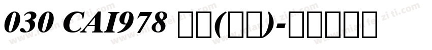 030 CAI978 普通(西方)字体转换